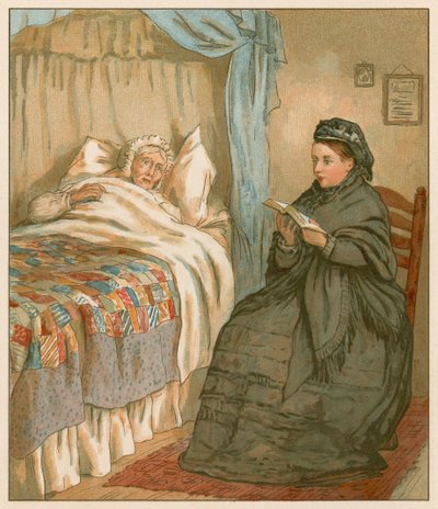 La Reine lisant au Chevet d