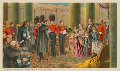 La Reine recevant les Héros de Crimée au Palais de Buckingham - English School