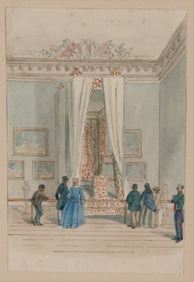 La chambre de la reine avec le lit d