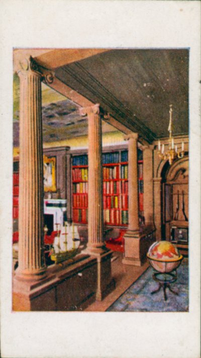 La maison de poupées de la Reine : La bibliothèque II (lithographie couleur) - English School