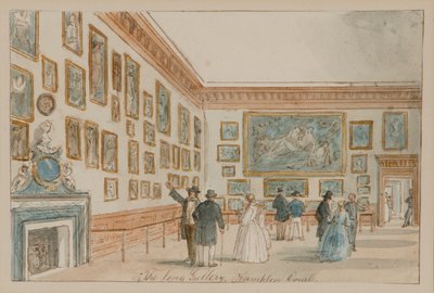 La Galerie de la Reine, Palais de Hampton Court, vers 1860-70 - English School