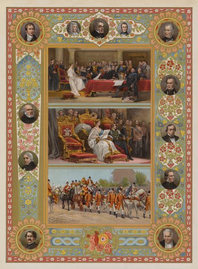 Le jubilé de la reine (chromolithographie) - English School