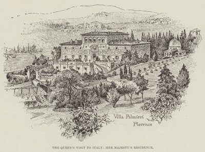 La visite de la reine en Italie, résidence de Sa Majesté (gravure) - English School