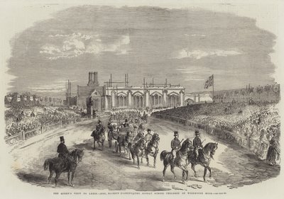 La visite de la reine à Leeds, Sa Majesté passant devant les enfants de l