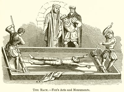 La Torture.--Actes et Monuments de Fox - English School