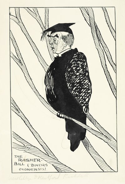 Le Rasher-Bill (Divers Oxoniensis): Hastings Rashdall (1858-1924) - English School