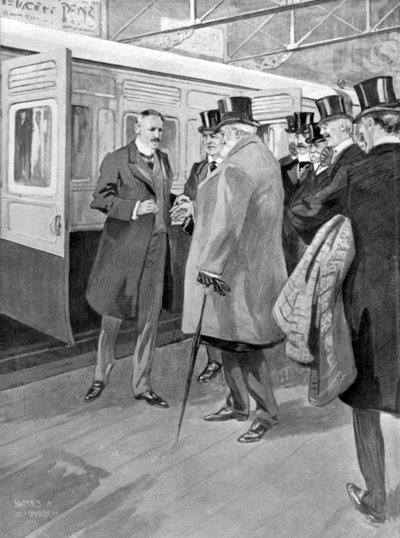 La réception de Lord Milner, illustration de The King, 1er juin 1901 - English School