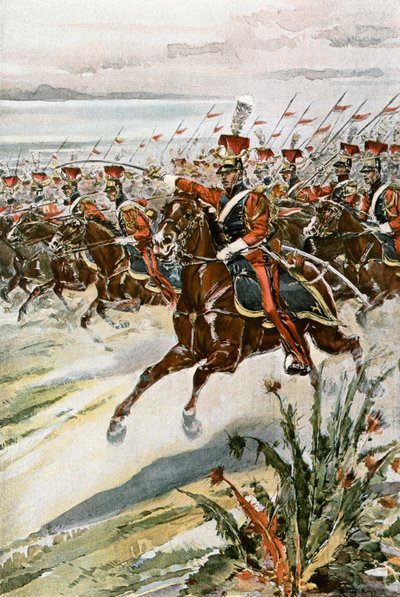 Les lanciers rouges de la garde au secours - English School