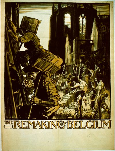 La refonte de la Belgique, vers 1918 - English School