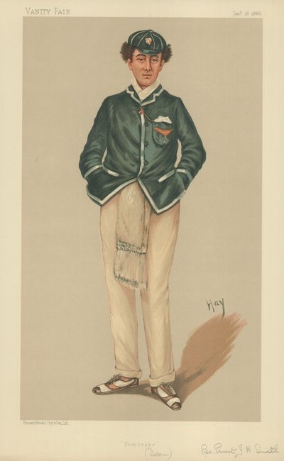 Le Révérend Ernest John Heriz Smith MA, Pembroke, 28 janvier 1888, caricature de Vanity Fair - English School