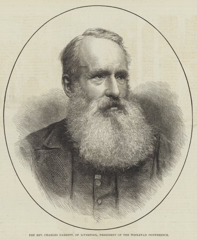 Le révérend Charles Garrett, de Liverpool, président de la conférence wesleyenne (gravure) - English School