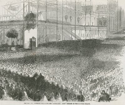 Le Révérend Charles Haddon Spurgeon prêchant son sermon du Jour de l