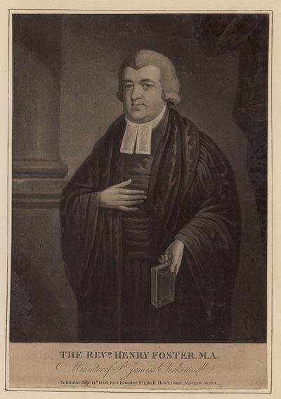 Le révérend Henry Foster, ministre de St James, Clerkenwell - English School
