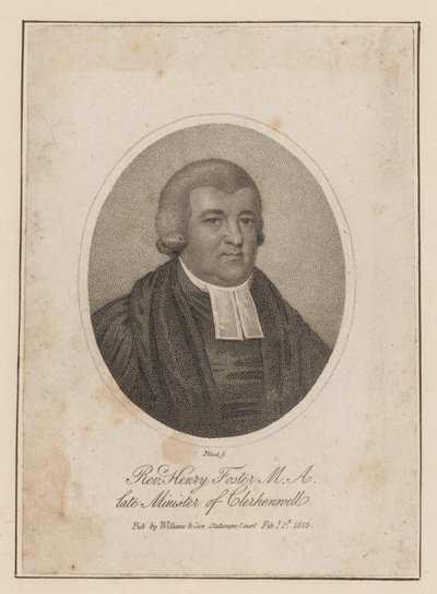 Le révérend Henry Foster, ancien ministre de Clerkenwell - English School