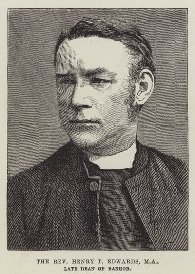 Le révérend Henry T Edwards, MA, ancien doyen de Bangor - English School