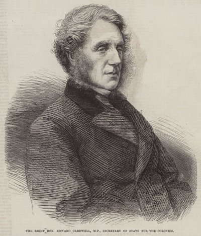 Le très honorable Edward Cardwell, MP, secrétaire d