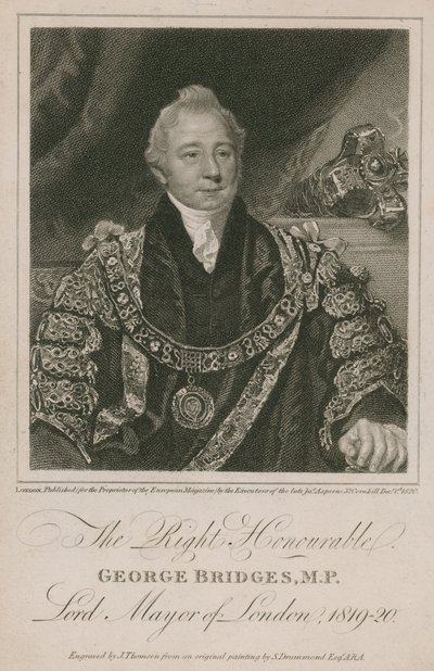 Le très honorable George Bridges, Lord-maire de Londres 1819-20 - English School