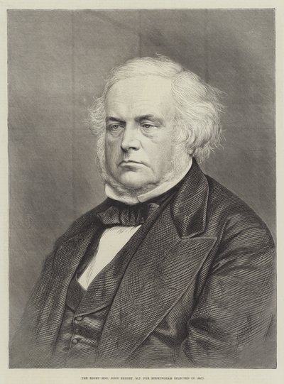 Le très honorable John Bright, député de Birmingham, élu en 1857 - English School