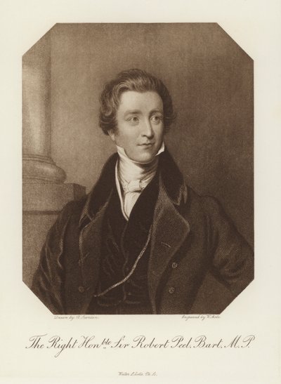 Le Très Honorable Sir Robert Peel, Baronet, MP (lithographie) - English School