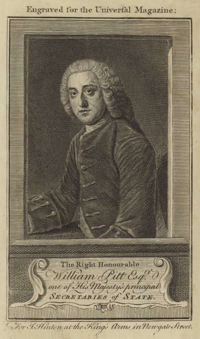 Le Très Honorable William Pitt Esquire, un des principaux Secrétaires d