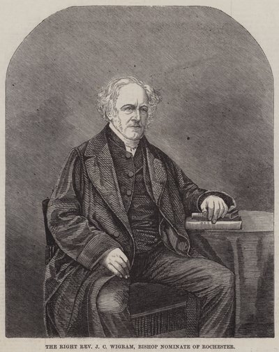 Le très révérend J C Wigram, évêque désigné de Rochester (gravure) - English School