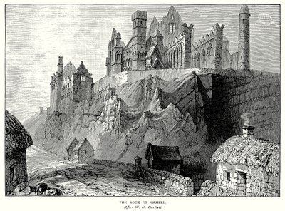 Le rocher de Cashel (gravure) - English School