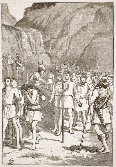 Les Romains passant sous le joug aux Fourches Caudines - English School