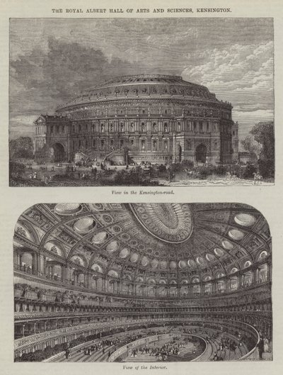 Royal Albert Hall des Arts et des Sciences, Kensington (gravure) - English School