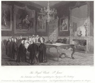 Le cabinet royal au palais de St James - English School