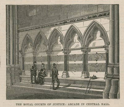 Les Cours royales de justice : Arcade dans le hall central - English School