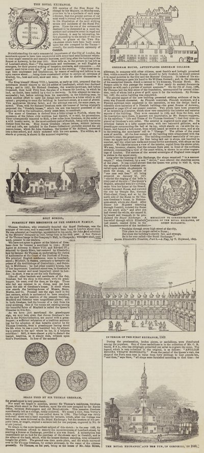 La Bourse royale (gravure) - English School