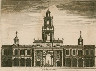 Le Royal Exchange, Threadneedle Street, Londres - English School
