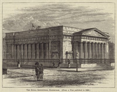 The Royal Institution, Edinburgh (gravure) - English School