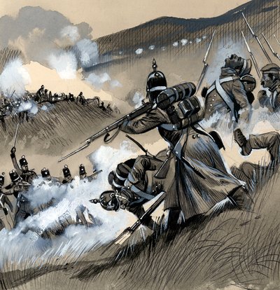 Les Royal Marines combattant brillamment pendant la guerre de Crimée - English School