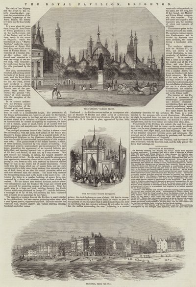 Le Pavillon Royal, Brighton (gravure) - English School