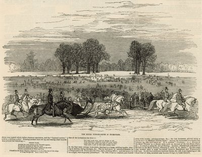 La promenade en traîneau royal dans Hyde Park - English School