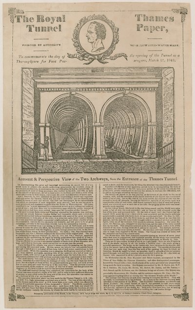 Le journal royal du tunnel de la Tamise - English School