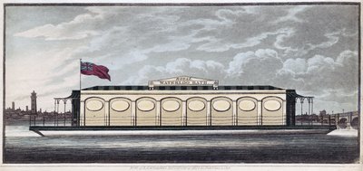 Le Bain Royal de Waterloo, pub. 1819 (gravure en couleur) - English School