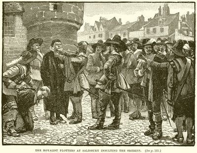 Les comploteurs royalistes à Salisbury insultant le shérif - English School