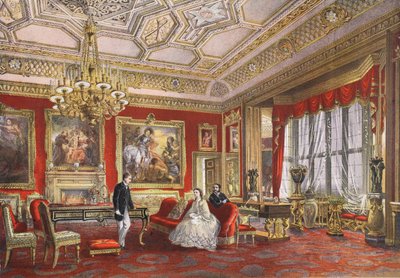 La salle Rubens, château de Windsor, de A Memorial of the Marriage of Edward VII and Alexandra of Denmark, pub. 1864 - English School