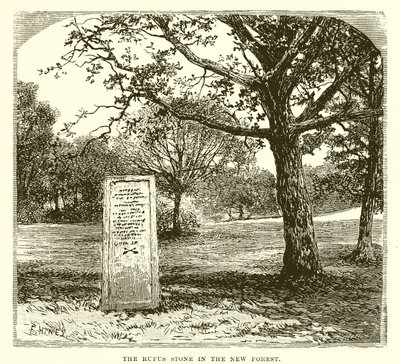 La pierre de Rufus dans la nouvelle forêt - English School