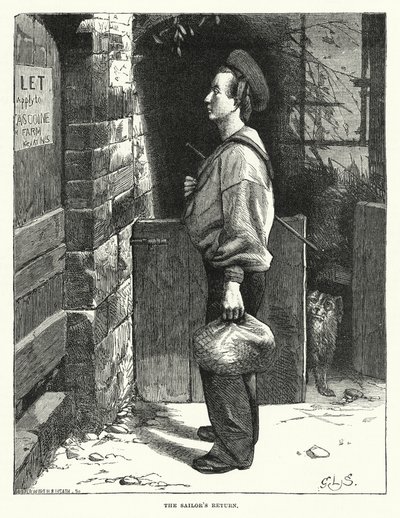 Le retour du marin (gravure) - English School