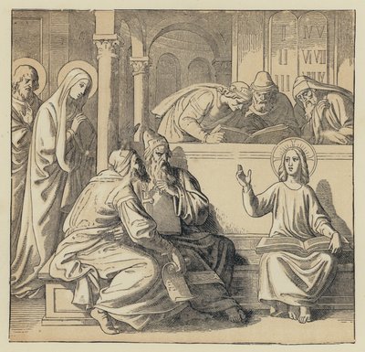 Le Sauveur dans le Temple (gravure) - English School