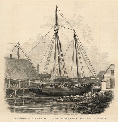 La goélette E A Horton coupée des eaux britanniques par des pêcheurs du Massachusetts - English School