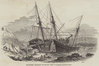 La goélette "Providence" et la brigantine "Hero" à Plymouth - English School