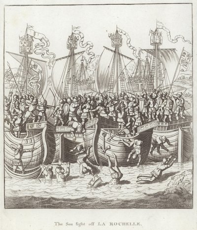 Le combat naval au large de La Rochelle - English School