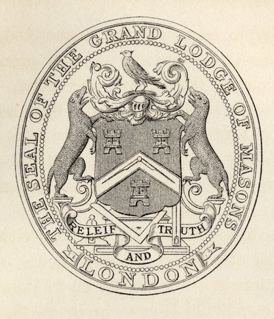 Le Sceau de la Grande Loge des Maçons, Londres, avant 1813, de 
