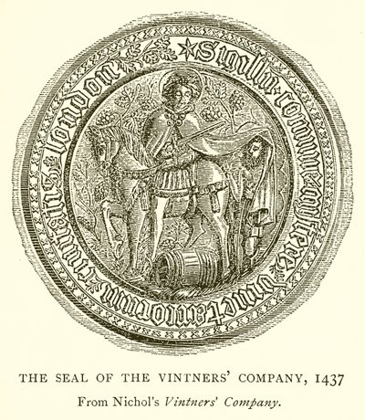Le sceau de la compagnie des vignerons, 1437 - English School