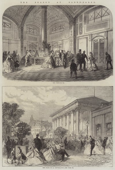 La saison à Baden-Baden (gravure) - English School