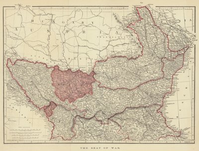 Le siège de la guerre (lithographie en couleur) - English School